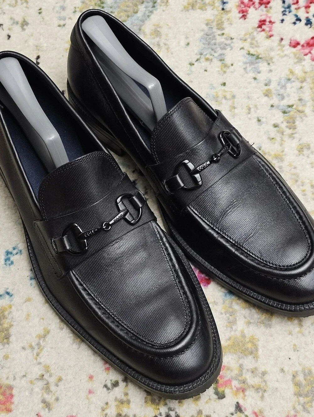Cole Haan Men’s Size 9.5 M Modern Essentials Black Leather Bit Loafer C37717